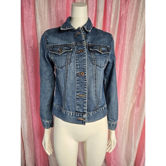 Gap Blue Denim Cotton Jean Jacket Size Small - Picture 1 of 8
